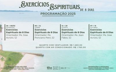 Programação de Exercícios Espirituais de 8 dias no ano de 2025